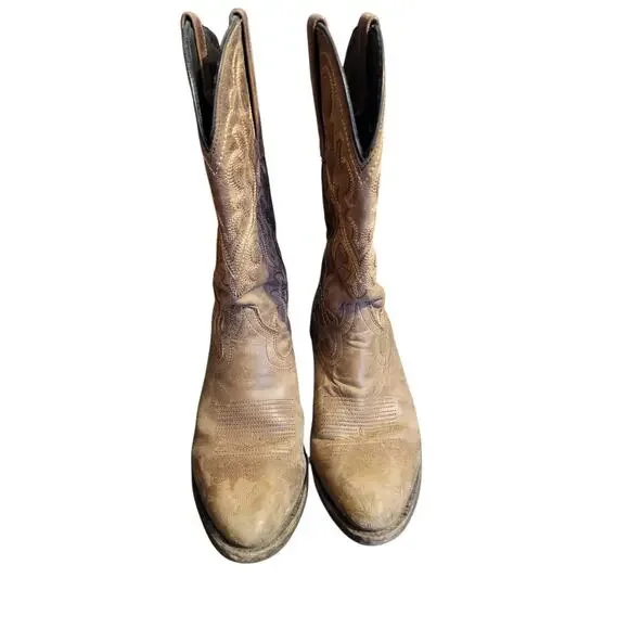 J.B Dillon Distressed Brown Goat Leather Boots 6.5D JBR03205 - Picture 3 of 8